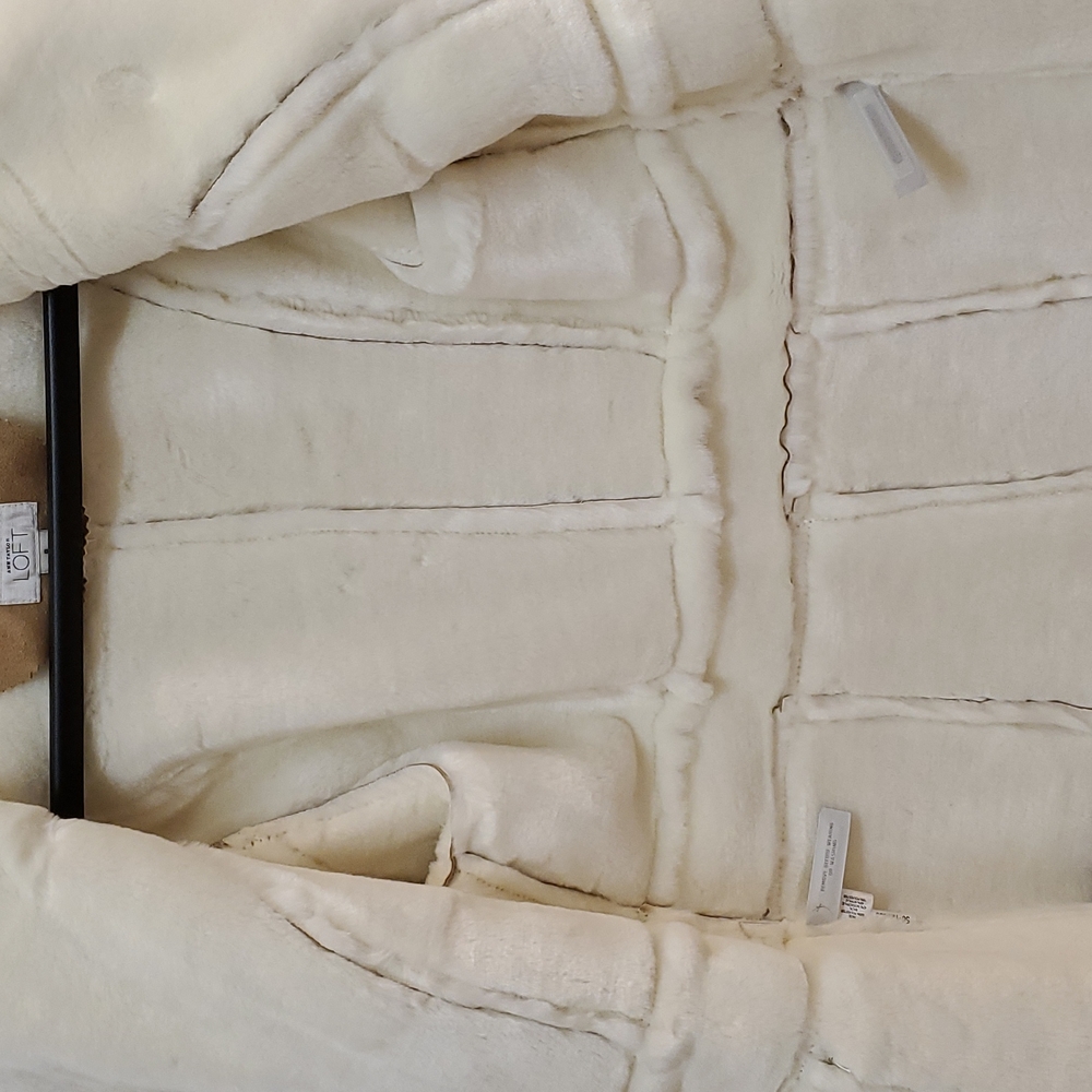 Ann Taylor Loft Faux Suede and Shearling Lined Coat - Size 8 NWOT - Picture 5 of 6